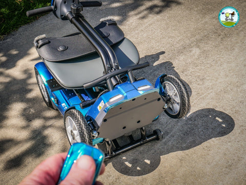 Heartway Travel Mobility Scooters Heartway Easy Move S12F Folding Travel Scooter Blue