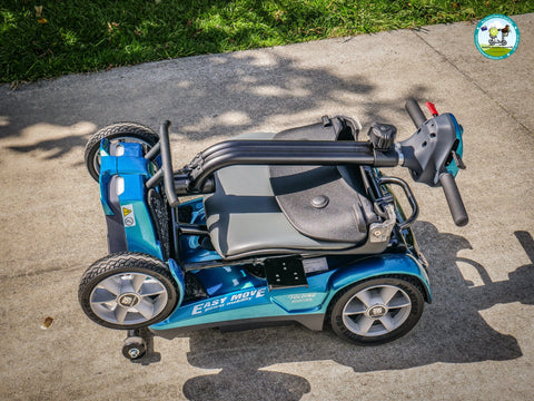 Heartway Travel Mobility Scooters Heartway Easy Move S12F Folding Travel Scooter Blue