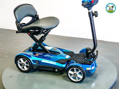 Heartway Travel Mobility Scooters Heartway Easy Move S12F Folding Travel Scooter Blue