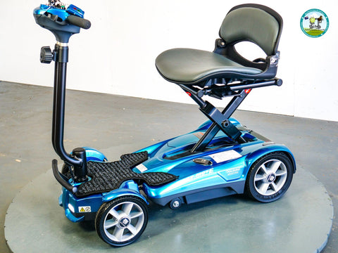 Heartway Travel Mobility Scooters Heartway Easy Move S12F Folding Travel Scooter Blue