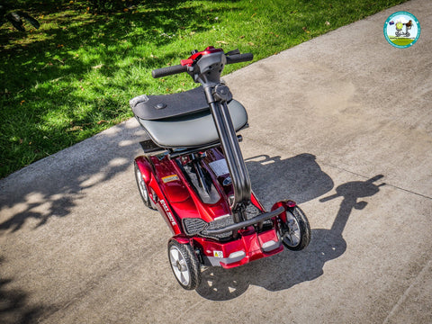 Heartway Travel Mobility Scooters Heartway Easy Move S12F Folding Travel Scooter Red