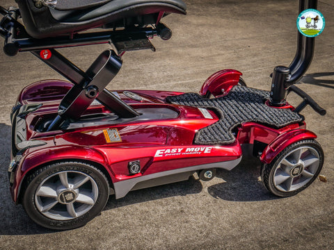 Heartway Travel Mobility Scooters Heartway Easy Move S12F Folding Travel Scooter Red