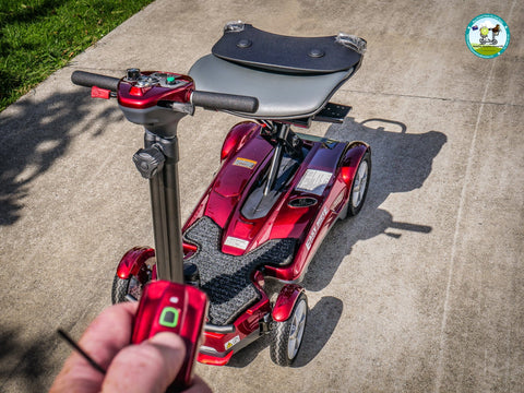 Heartway Travel Mobility Scooters Heartway Easy Move S12F Folding Travel Scooter Red