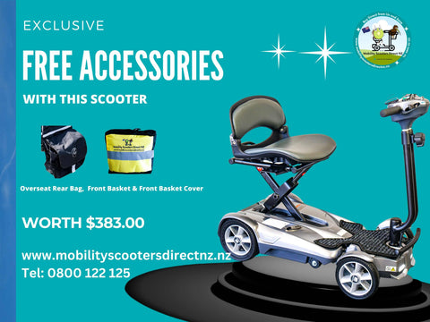 Heartway Travel Mobility Scooters Heartway Easy Move S12F Folding Travel Scooter Titanium