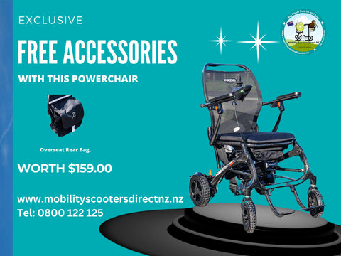 mobilityscootersdirectnz Powerchairs Pride I-Go Litestream Carbon Travel Folding Power Chair