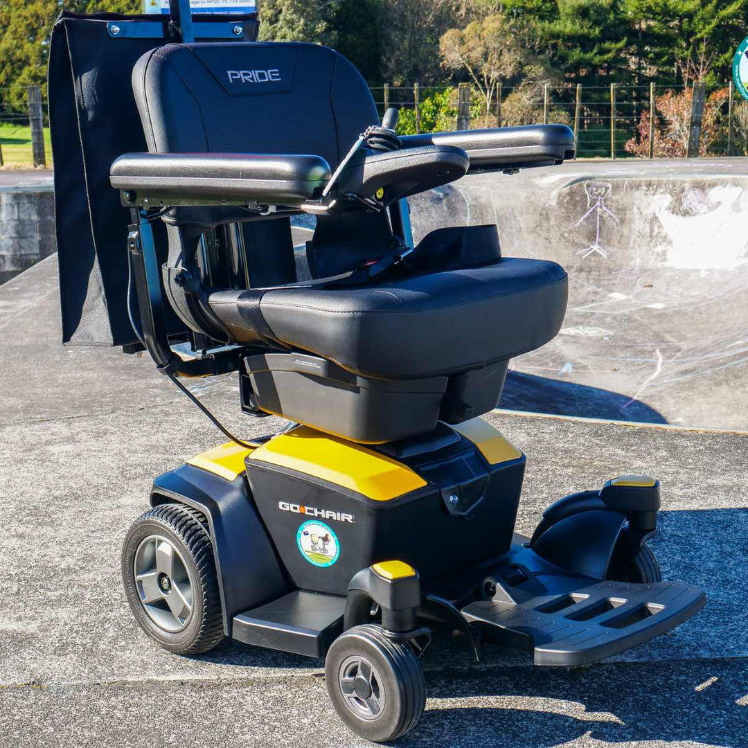 Pride Powerchairs Yellow Pride Go Travel Power Chair