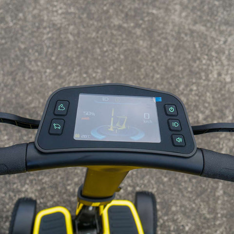 Pride Travel Mobility Scooters Colour Black / Colour Yellow Pride GoGo Carbon Folding Travel Scooter