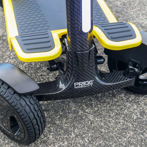 Pride Travel Mobility Scooters Colour Black / Colour Yellow Pride GoGo Carbon Folding Travel Scooter