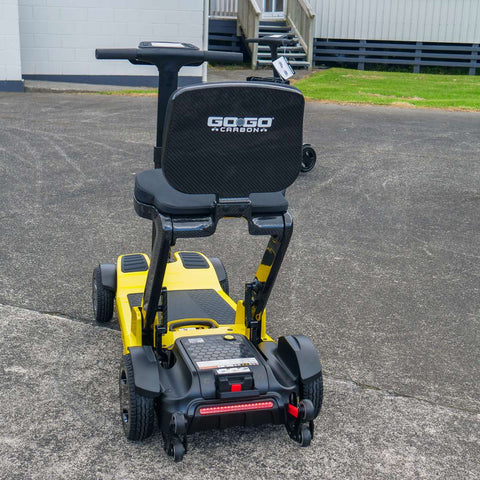 Pride Travel Mobility Scooters Colour Black / Colour Yellow Pride GoGo Carbon Folding Travel Scooter