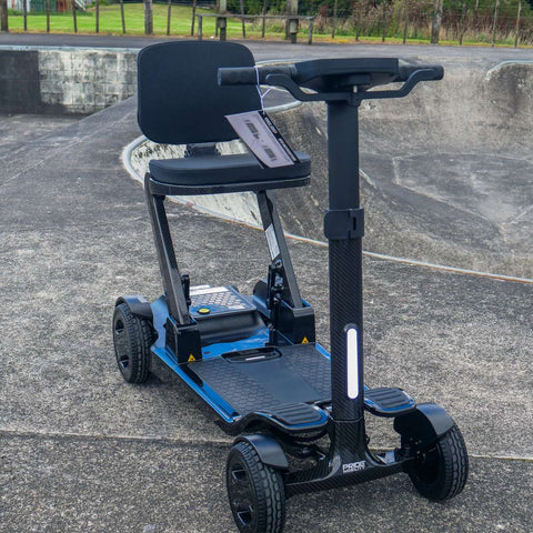 Pride Travel Mobility Scooters Colour Black / Colour Yellow Pride GoGo Carbon Folding Travel Scooter