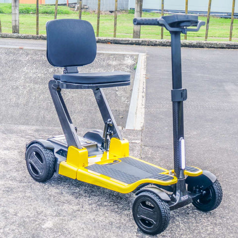 Pride Travel Mobility Scooters Colour Black / Colour Yellow Pride GoGo Carbon Folding Travel Scooter