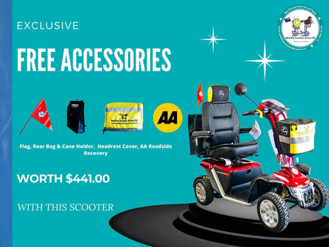 Pride Urban Mobility Scooter Pride Pathfinder 140 XL Red Mobility Scooter